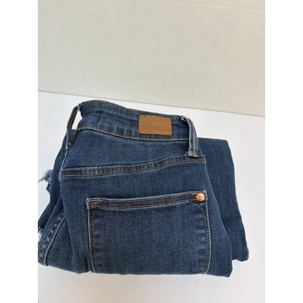 Judy Blue Hi-Rise Jeans Size 9/29 Wide Leg Trouser Center Seam Dark Style #88353